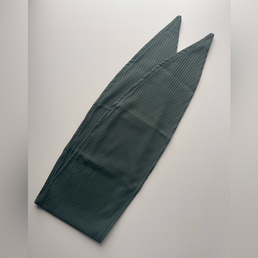 Hunter Green Ribbed Headband / Neck Scarf